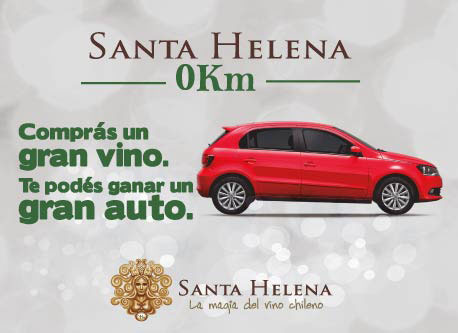 Ganate un 0 Km. con vinos Santa Helena