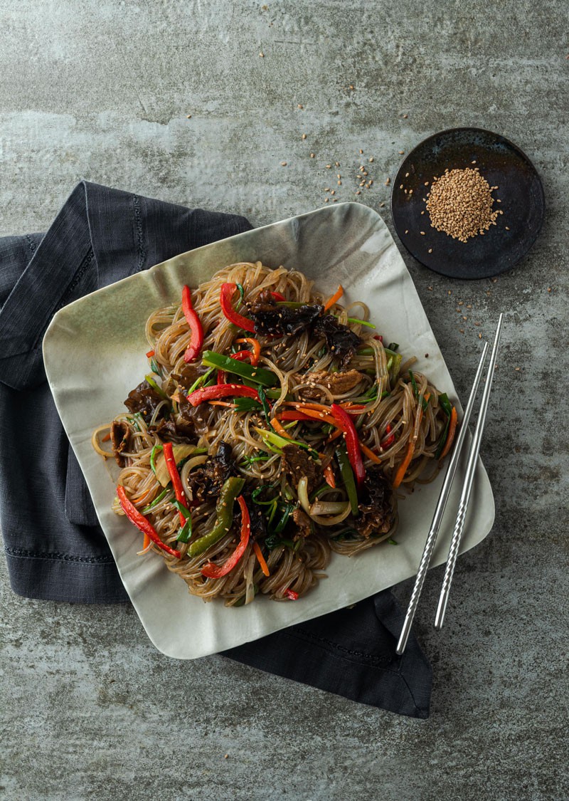 Fideos de batatas con verduras | Alacarta